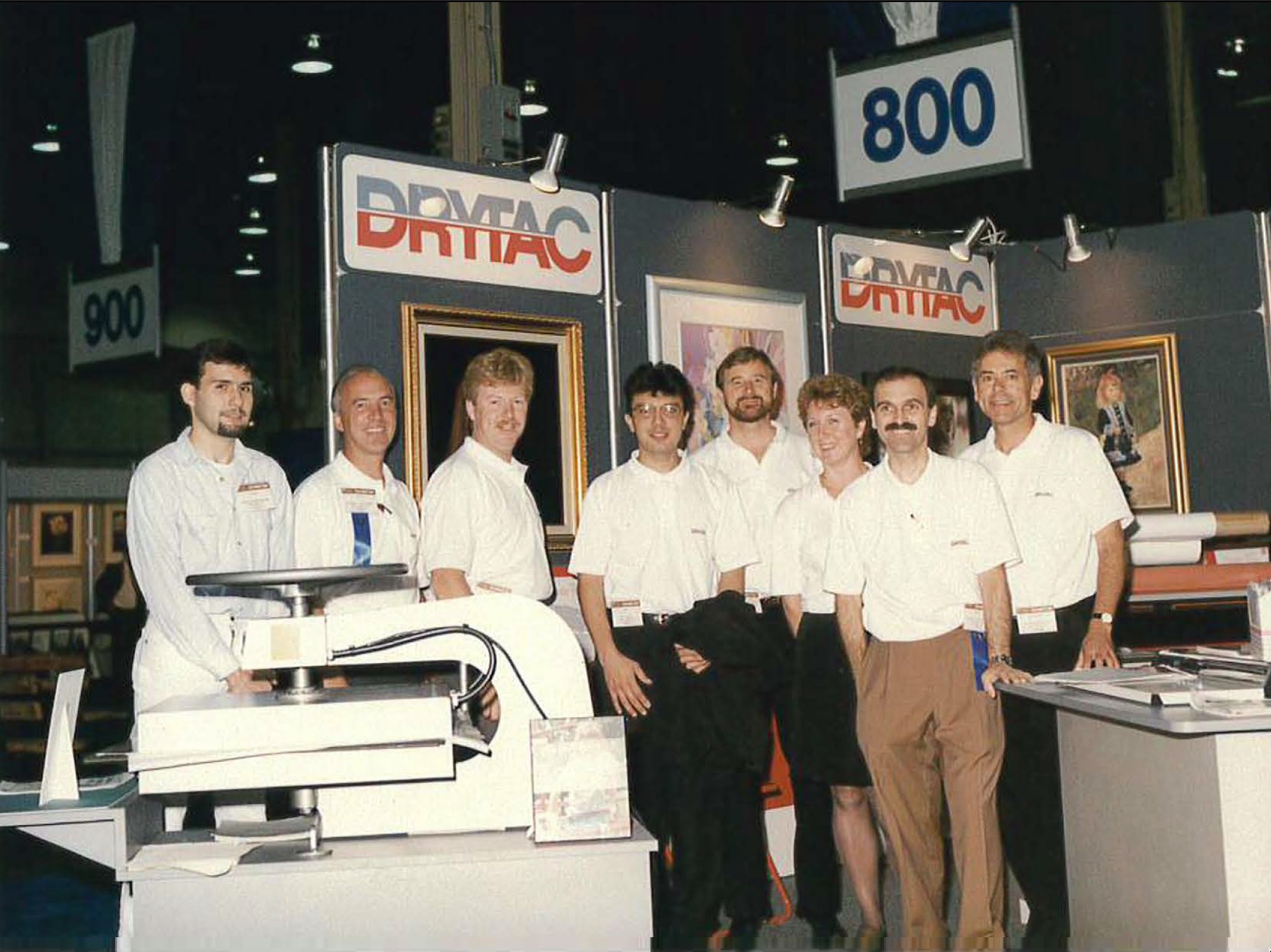 Drytac team at early trade show booth
